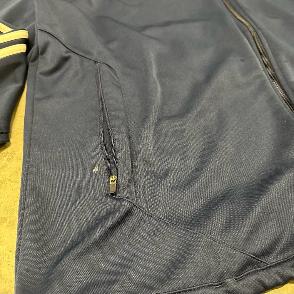 Vintage Adidas Track Jacket Men's XL Blue 3 Striped Y2K - Picture 5 of 11